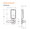Schlage Electronics CO-200 Standalone Electronic Cylindrical Lock, Classroom/Storeroom Function, Keypad Reader