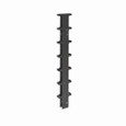 B-Line Eaton series open racks, 108" height, 6.375" length, 6" width, Rack mounted vertical cabling section dual hinging removable, Flat black powder