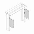 B-Line Eaton series open racks, 11 Gauge steel, Spaces: 2, Screws: 4, Telco gray powder coat, Network equipment rack standoff bracket