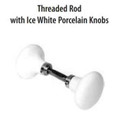 Emtek Emtek Porcelain Knobs with Threaded Rod (Two Knobs Per Set) EMTEK-8000-PORCELAIN