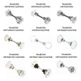 Emtek Emtek Porcelain Knobs with Threaded Rod (Two Knobs Per Set) EMTEK-8000-PORCELAIN