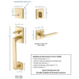 Emtek Emtek 4830 Baden Double Cylinder Entrance Handleset - Brass Tubular EMTEK-4830
