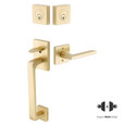 Emtek Emtek 4830 Baden Double Cylinder Entrance Handleset - Brass Tubular EMTEK-4830