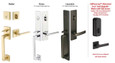 Emtek Emtek 4829 Lausanne Double Cylinder Entrance Handleset - Brass Tubular EMTEK-4829