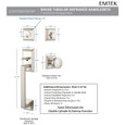 Emtek 4706 Transitional Heritage Sectional Dummy Entrance Handleset - Brass Tubular