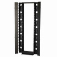 B-Line Eaton series open racks, Full-length cable door compatible /RCM, Steel, Flat black powder coat, Dual hinge wall mount cabinet, 16 gauge