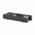 B-Line Eaton series open racks, 90.125" height, 23.6" length, 12" width, Aluminum, RCM vertical cable manager door kit, Flat black powder coat