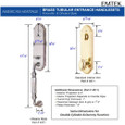 Emtek 4301 Orleans Dummy Entrance Handleset - Brass Tubular