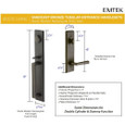 Emtek 450623 Rustic Modern Rectangular Full Length Entrance Handleset - Sandcast Bronze Tubular - Dummy