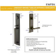 Emtek Emtek 450623 Rustic Modern Rectangular Full Length Entrance Handleset - Sandcast Bronze Tubular - Dummy EMTEK-450623