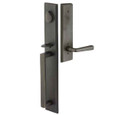 Emtek Emtek 450623 Rustic Modern Rectangular Full Length Entrance Handleset - Sandcast Bronze Tubular - Dummy EMTEK-450623
