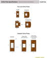 Emtek Emtek 452522 Rustic Modern Rectangular Monolithic Entrance Handleset - Sandcast Bronze Tubular - Double Cylinder EMTEK-452522