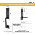 Emtek Emtek 452522 Rustic Modern Rectangular Monolithic Entrance Handleset - Sandcast Bronze Tubular - Double Cylinder EMTEK-452522