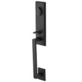 Emtek Emtek 452522 Rustic Modern Rectangular Monolithic Entrance Handleset - Sandcast Bronze Tubular - Double Cylinder EMTEK-452522