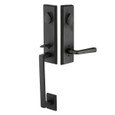 Emtek Emtek 452522 Rustic Modern Rectangular Monolithic Entrance Handleset - Sandcast Bronze Tubular - Double Cylinder EMTEK-452522