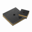 B-Line Eaton series vibration isolation pads, 3/16" deflection, 720 lbs load cap, Rubber, VRP type-rubber cube vibration pad
