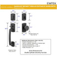 Emtek 450721 Ridgemont Entrance Handleset - Sandcast Bronze Tubular - Dummy