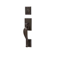 Emtek Emtek 450411 Rectangular Sectional Entrance Handleset - Sandcast Bronze Tubular - Dummy EMTEK-450411