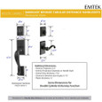 Emtek Emtek 450411 Rectangular Sectional Entrance Handleset - Sandcast Bronze Tubular - Dummy EMTEK-450411