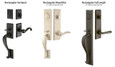 Emtek Emtek 450411 Rectangular Sectional Entrance Handleset - Sandcast Bronze Tubular - Dummy EMTEK-450411