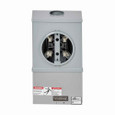 B-Line Eaton series single meter sockets, AW Hub top provision, 100 A, Both, 4 jaws, Ring type, 3, Steel, ANSI 61 paint, Side, 1 pole, 3 wires, #14 -