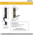 Emtek Emtek 452512 Rectangular Monolithic Entrance Handleset - Sandcast Bronze Tubular - Double Cylinder EMTEK-452512
