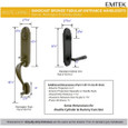 Emtek 450112 Remington Entrance Handleset - Sandcast Bronze Tubular - Dummy