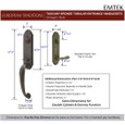 Emtek 470222 Octagon Entrance Handleset - Lost Wax Cast Bronze Tubular - Dummy