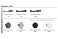 Emtek Emtek 460111 Monolithic with Lafayette Grip Entrance Handleset - Wrought Steel Tubular - Dummy EMTEK-460111