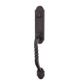 Emtek Emtek 462121 Monolithic with San Carlos Grip Entrance Handleset - Wrought Steel Tubular - Double Cylinder EMTEK-462121