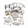 B-Line 4A-30-24-HT24 Eaton series imperial cable tray and ladder - Length 42 in, Width 30 in, Height 4 in - Aluminum