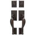 Emtek Emtek 454414 Rectangular Sectional Grip by Grip Entrance Handleset - Sandcast Bronze Tubular - Double Cylinder EMTEK-454414