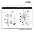 Emtek Emtek 454414 Rectangular Sectional Grip by Grip Entrance Handleset - Sandcast Bronze Tubular - Double Cylinder EMTEK-454414