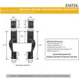 Emtek Emtek 454414 Rectangular Sectional Grip by Grip Entrance Handleset - Sandcast Bronze Tubular - Double Cylinder EMTEK-454414