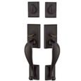Emtek Emtek 454414 Rectangular Sectional Grip by Grip Entrance Handleset - Sandcast Bronze Tubular - Double Cylinder EMTEK-454414