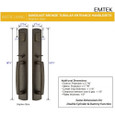 Emtek 454929 Brighton Grip by Grip Entrance Handleset - Sandcast Bronze Tubular - Double Cylinder