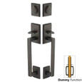 Emtek Emtek 455424 Rustic Modern Rectangular Sectional Grip by Grip Entrance Handleset - Sandcast Bronze Tubular - Dummy EMTEK-455424