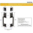Emtek 454424 Rustic Modern Rectangular Sectional Grip by Grip Entrance Handleset - Sandcast Bronze Tubular - Double Cylinder