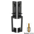 Emtek Emtek 455525 Rustic Modern Rectangular Monolithic Grip by Grip Entrance Handleset - Sandcast Bronze Tubular - Dummy EMTEK-455525