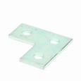 B-Line B140SS4 Eaton series strut fittings and accessories, 3.5" Height, 3.5" Length, 1.62" Width, .56lbs, Steel, Flat three hole corner plate | Pre assembled, Thickness 1/4 in, Stainless steel type 304