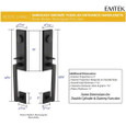Emtek Emtek 454525 Rustic Modern Rectangular Monolithic Grip by Grip Entrance Handleset - Sandcast Bronze Tubular - Double Cylinder EMTEK-454525