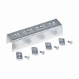 B-Line B166-32ZN Eaton series strut fittings and accessories, 1.37" Height, 7.24" Length, 1.68" Width, 0.83lbs, Steel, Four hole splice clevis, Thickness 7/32 in, Fits channel type B32, Electro-plated