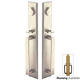 Emtek Emtek 455646 Rustic Modern Rectangular Full Length Grip by Grip Entrance Handleset - Sandcast Bronze Tubular - Dummy EMTEK-455646