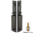 Emtek Emtek 455646 Rustic Modern Rectangular Full Length Grip by Grip Entrance Handleset - Sandcast Bronze Tubular - Dummy EMTEK-455646