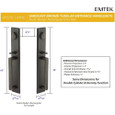 Emtek 454646 Rustic Modern Rectangular Full Length Grip by Grip Entrance Handleset - Sandcast Bronze Tubular - Double Cylinder
