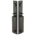 Emtek Emtek 454646 Rustic Modern Rectangular Full Length Grip by Grip Entrance Handleset - Sandcast Bronze Tubular - Double Cylinder EMTEK-454646