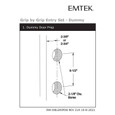 Emtek Emtek 455515 Rectangular Monolithic Grip by Grip Entrance Handleset - Sandcast Bronze Tubular - Dummy EMTEK-455515