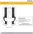 Emtek Emtek 455515 Rectangular Monolithic Grip by Grip Entrance Handleset - Sandcast Bronze Tubular - Dummy EMTEK-455515