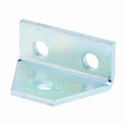B-Line B125ZN Eaton series strut fittings and accessories, 2.31" Height, 3.5" Length, 1.62" Width, .67lbs, Steel, Three hole gussetted shelf angle, 90 deg, Thickness 1/4 in, Electro-plated