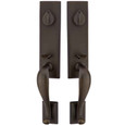 Emtek Emtek 454515 Rectangular Monolithic Grip by Grip Entrance Handleset - Sandcast Bronze Tubular - Double Cylinder EMTEK-454515
